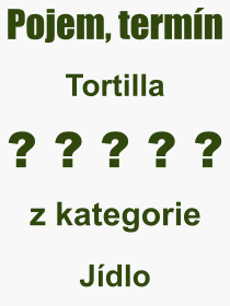 Pojem, v�raz, heslo, co je to Tortilla? 