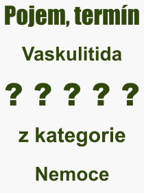 Pojem, výraz, heslo, co je to Vaskulitida? 