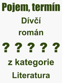 Pojem, v�raz, heslo, co je to D�v�� rom�n? 