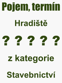 Co je to Hradit? Vznam slova, termn, Odborn vraz, definice slova Hradit. Co znamen pojem Hradit z kategorie Stavebnictv?