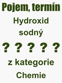 Co je to Hydroxid sodný? Význam slova, termín, Odborný výraz, definice slova Hydroxid sodný. Co znamená pojem Hydroxid sodný z kategorie Chemie?