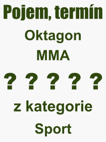 Co je to Oktagon MMA? Vznam slova, termn, Definice odbornho termnu, slova Oktagon MMA. Co znamen pojem Oktagon MMA z kategorie Sport?