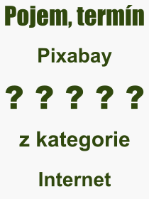 Pojem, vraz, heslo, co je to Pixabay? 