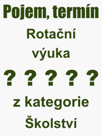 Co je to Rotan vuka? Vznam slova, termn, Definice vrazu Rotan vuka. Co znamen odborn pojem Rotan vuka z kategorie kolstv?