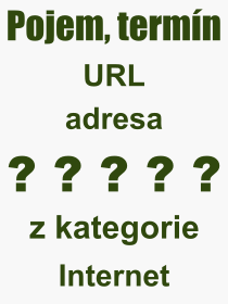 Co je to URL adresa? Význam slova, termín, Odborný výraz, definice slova URL adresa. Co znamená slovo URL adresa z kategorie Internet?