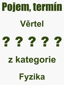 Co je to Vrtel? Vznam slova, termn, Odborn vraz, definice slova Vrtel. Co znamen slovo Vrtel z kategorie Fyzika?