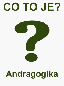Co je to Andragogika? Význam slova, termín, Definice výrazu, termínu Andragogika. Co znamená odborný pojem Andragogika z kategorie Věda?