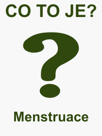 Co je to Menstruace? Vznam slova, termn, Definice odbornho termnu, slova Menstruace. Co znamen pojem Menstruace z kategorie Lkastv?