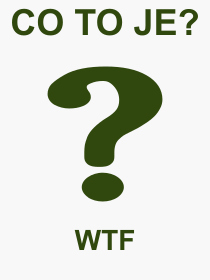 Co je to WTF? Význam slova, termín, Výraz, termín, definice slova WTF. Co znamená odborný pojem WTF z kategorie Zkratky?