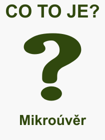 Co je to Mikrovr? Vznam slova, termn, Odborn vraz, definice slova Mikrovr. Co znamen slovo Mikrovr z kategorie Bankovnictv?