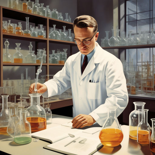 Kategorie chemie, Mu chemik, draslk, ilustran obrzek