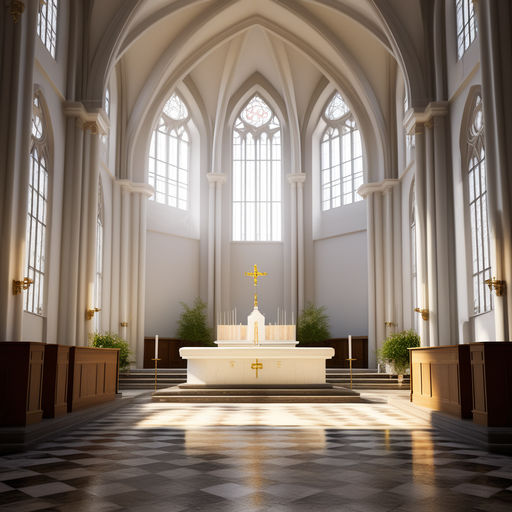 Kategorie nboenstv, Olt v kostele, rouhn, ilustran obrzek