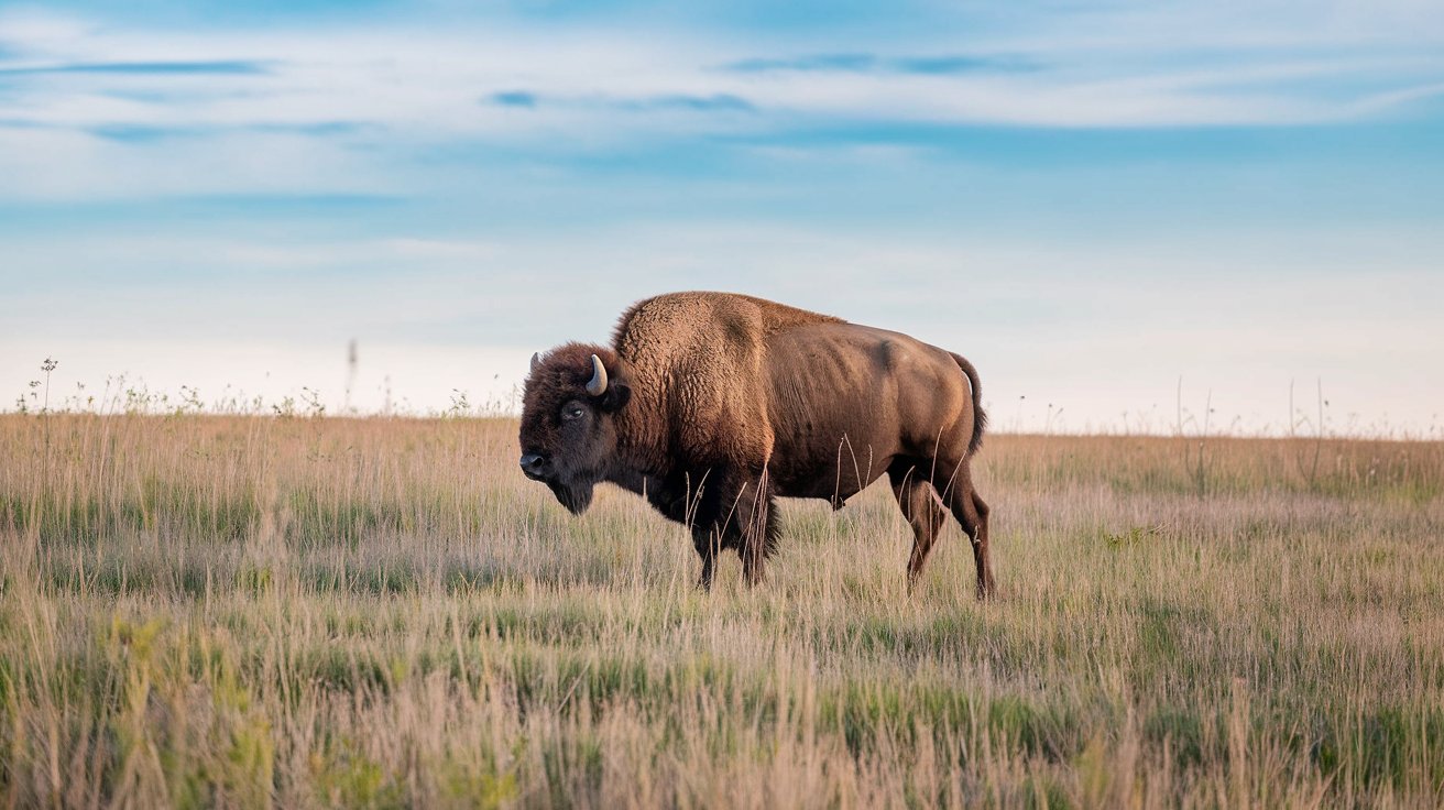 Kategorie p��roda, Majest�tn� bizon na pastv�, �ivotn� prost�ed�, ilustra�n� obr�zek