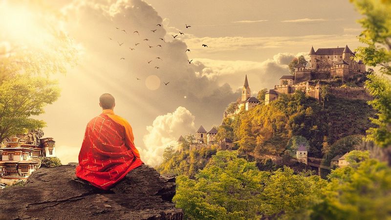 Buddhističtí mniši praktikují asketický život. Autor: 4144132, zdroj: Pixabay