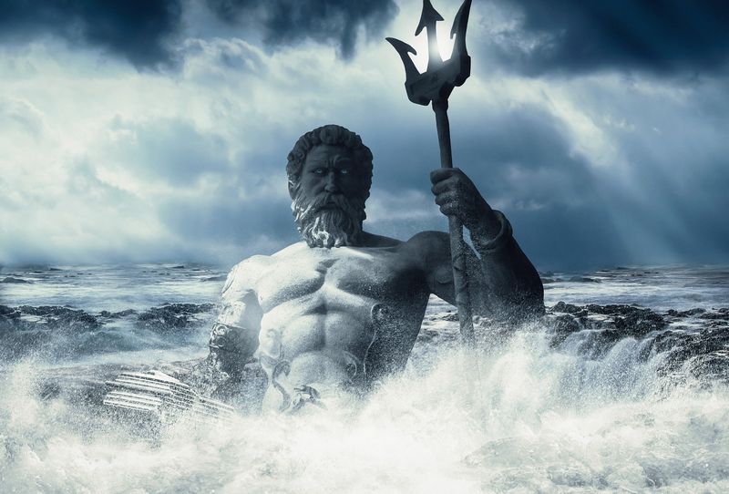 Starořecký bůh moře a vodního živlu Poseidón. Autor: intographics, zdroj: Pixabay