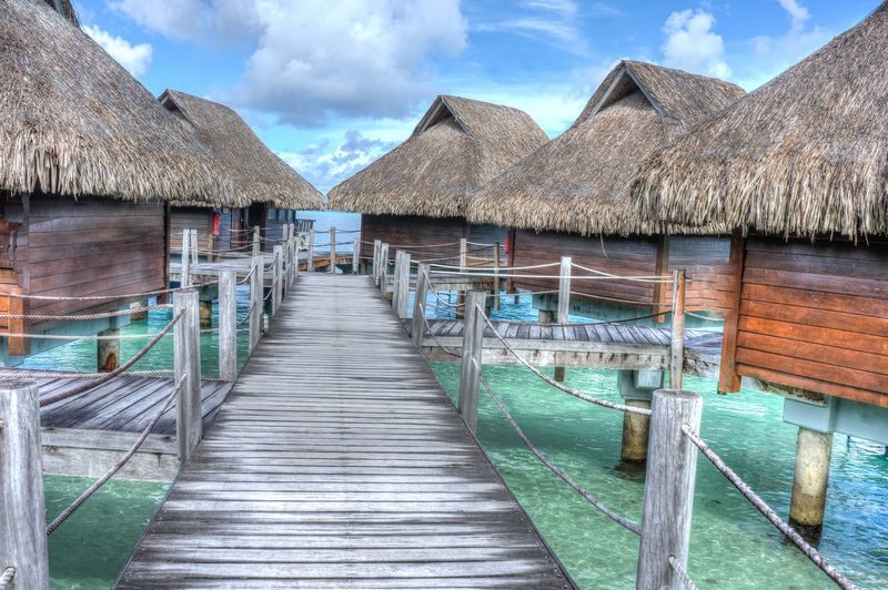 Bungalovy na ostrově Bora Bora. Autor: Michelle Maria, zdroj: Pixabay