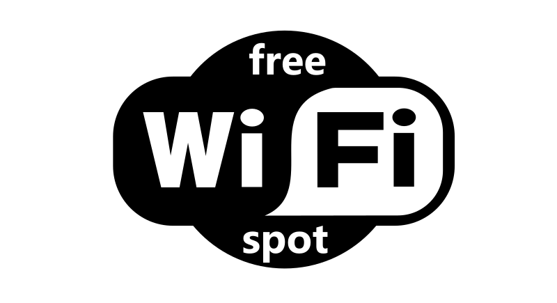 Symbol wi-fi hotspotu kde se můžete zdarma připojit k internetu. Zdroj: openclipart.org, licence: public domain