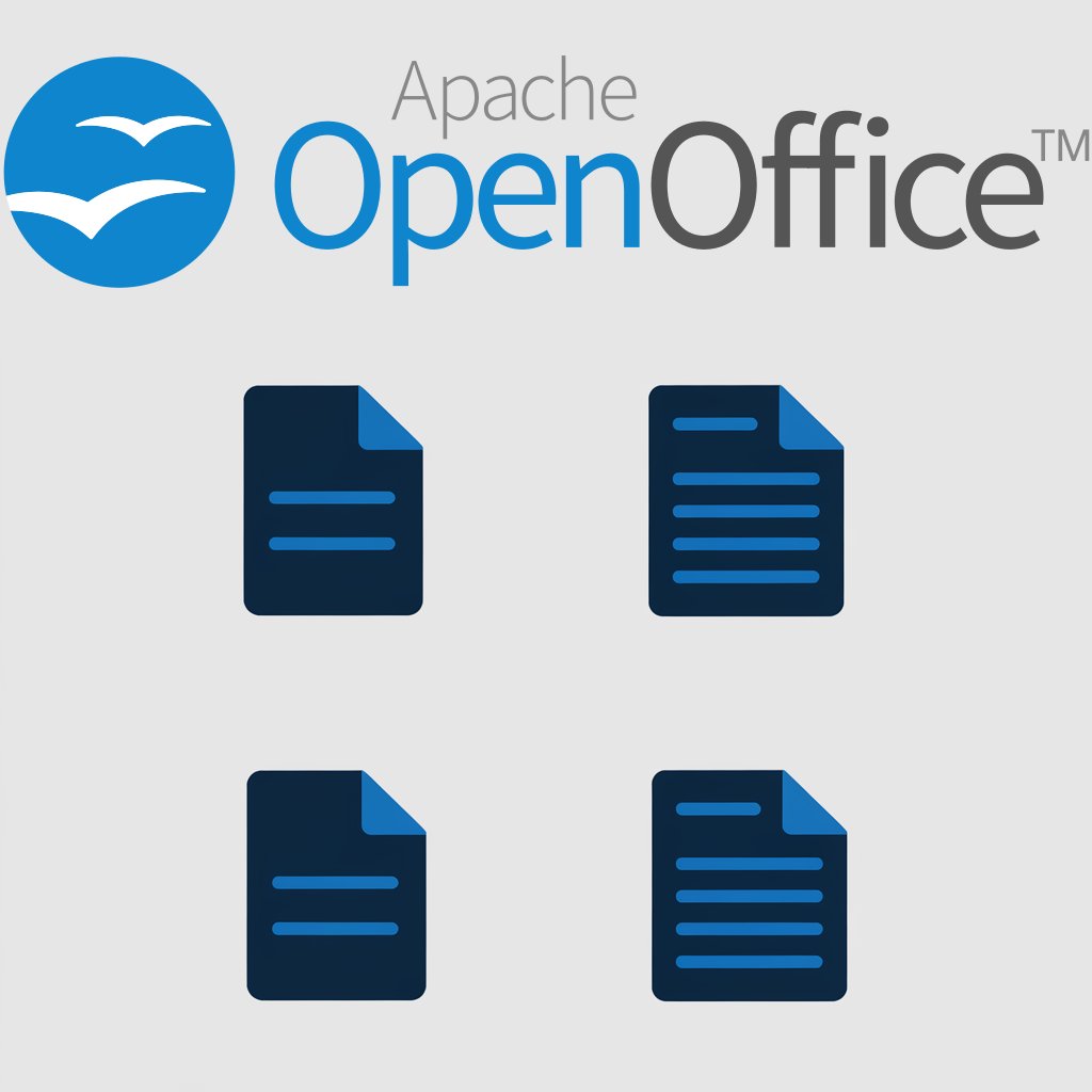 Logo kancelskho balku OpenOffice. Zdroj: Ideogram.AI