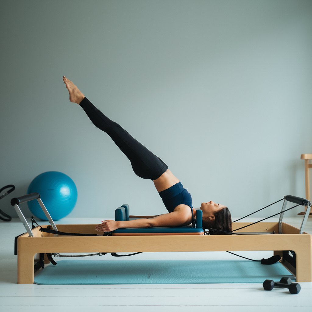 ena cvic pilates. Zdroj: Ideogram.AI