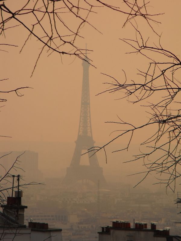 Smog v hlavním městě Francie zahaluje slavnou Eiffelovu věž. Autor: kasia1104pilarczyk, zdroj: Pixabay
