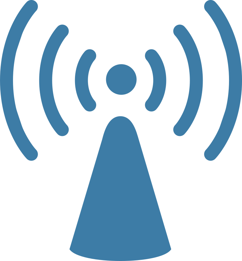 Ikona bezdrátového připojení k wi-fi síti. Zdroj: openclipart.org, licence: public domain