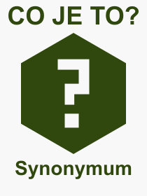 Co je to Synonymum? Význam slova, termín, Výraz, termín, definice slova Synonymum. Co znamená odborný pojem Synonymum z kategorie Český jazyk?