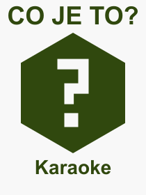 Co je to Karaoke? Význam slova, termín, Odborný termín, výraz, slovo Karaoke. Co znamená pojem Karaoke z kategorie Kultura?