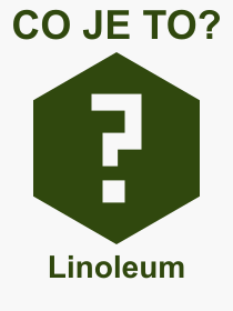 Co je to Linoleum? Vznam slova, termn, Definice vrazu Linoleum. Co znamen odborn pojem Linoleum z kategorie Materily?