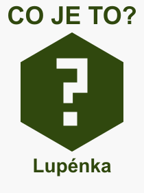 Pojem, výraz, heslo, co je to Lupénka? 