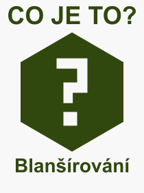 Co je to Blanrovn? Vznam slova, termn, Definice vrazu, termnu Blanrovn. Co znamen odborn pojem Blanrovn z kategorie Jdlo?