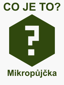 Co je to Mikropjka? Vznam slova, termn, Vraz, termn, definice slova Mikropjka. Co znamen odborn pojem Mikropjka z kategorie Bankovnictv?