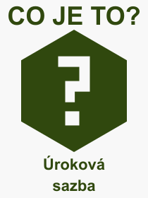 Co je to rokov sazba? Vznam slova, termn, Odborn vraz, definice slova rokov sazba. Co znamen pojem rokov sazba z kategorie Bankovnictv?