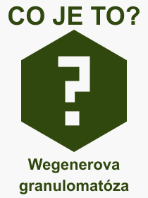 Co je to Wegenerova granulomatza? Vznam slova, termn, Definice odbornho termnu, slova Wegenerova granulomatza. Co znamen pojem Wegenerova granulomatza z kategorie Nemoce?