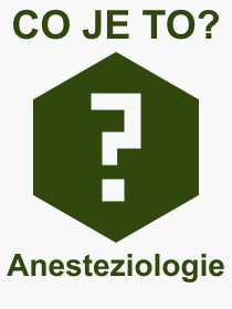 Co je to Anesteziologie? Význam slova, termín, Výraz, termín, definice slova Anesteziologie. Co znamená odborný pojem Anesteziologie z kategorie Lékařství?