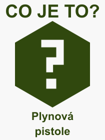 Co je to Plynov pistole? Vznam slova, termn, Definice vrazu, termnu Plynov pistole. Co znamen odborn pojem Plynov pistole z kategorie Rzn?