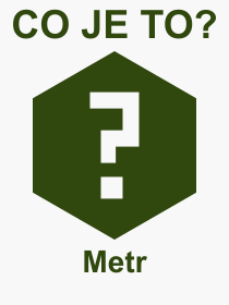 Co je to Metr? Vznam slova, termn, Definice vrazu, termnu Metr. Co znamen odborn pojem Metr z kategorie Fyzika?