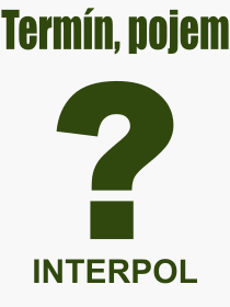 Co je to INTERPOL? Význam slova, termín, Odborný výraz, definice slova INTERPOL. Co znamená slovo INTERPOL z kategorie Zkratky?