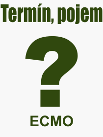 Co je to ECMO? Význam slova, termín, Definice odborného termínu, slova ECMO. Co znamená pojem ECMO z kategorie Lékařství?