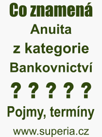 Pojem, v�raz, heslo, co je to Anuita? 
