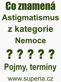 Pojem, výraz, heslo, co je to Astigmatismus? 