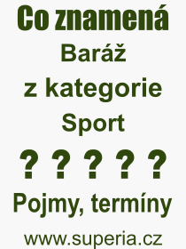 Co je to Baráž? Význam slova, termín, Výraz, termín, definice slova Baráž. Co znamená odborný pojem Baráž z kategorie Sport?