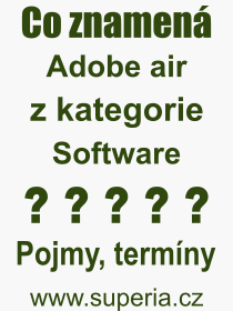 Pojem, v�raz, heslo, co je to Adobe air? 
