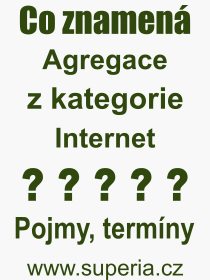 Co je to Agregace? Význam slova, termín, Odborný výraz, definice slova Agregace. Co znamená slovo Agregace z kategorie Internet?