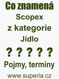 Pojem, výraz, heslo, co je to Scopex? 