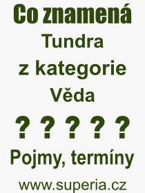 Co je to Tundra? Význam slova, termín, Výraz, termín, definice slova Tundra. Co znamená odborný pojem Tundra z kategorie Věda?