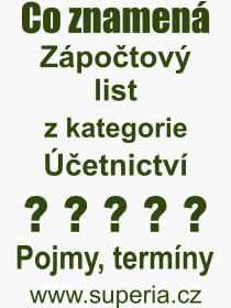 Co je to Zpotov list? Vznam slova, termn, Odborn termn, vraz, slovo Zpotov list. Co znamen pojem Zpotov list z kategorie etnictv?