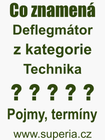 Pojem, výraz, heslo, co je to Deflegmátor? 