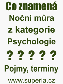 Co je to Non mra? Vznam slova, termn, Definice vrazu Non mra. Co znamen odborn pojem Non mra z kategorie Psychologie?