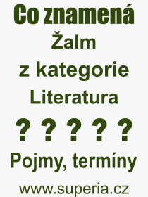 Co je to alm? Vznam slova, termn, Odborn vraz, definice slova alm. Co znamen slovo alm z kategorie Literatura?