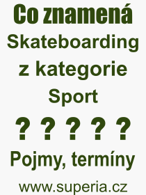 Pojem, vraz, heslo, co je to Skateboarding? 